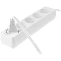 AWTOOLS Aw Przedłużacz Domowy Biały Bez Uziemienia 5 - Gniazd 5.0m (5x, CEE 7/3, 5 m)