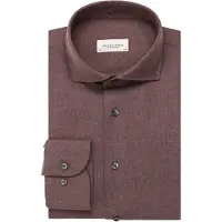 Profuomo Brushed Twill Chemise Aubergine Rouge Violet taille 41