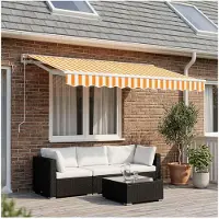 vidaXL , protections pour stores, jaune et blanc, 230 x 20 cm, polyester