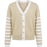Imily Bela Cardigan jaune clair / blanc