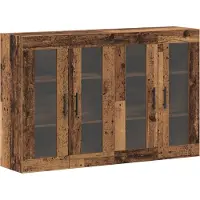 vidaXL - Armoires murales, 2 pièces, bois de récupération, 69,5 x 34 x 90 cm, matériau de bois