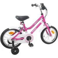 vidaXL Vélo pour enfant 12 pouces, pour les 2-4 ans, rose et blanc