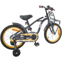 vidaXL Vélo pour enfant 16 pouces, pour les 4-6 ans, gris foncé