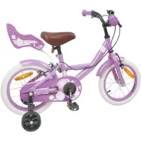 vidaXL Vélo pour enfant 14 pouces, pour les 3-5 ans, violet