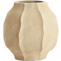 Light & Living Vase SAPHIRA en pierre couleur sable mat - Ø35x35 cm