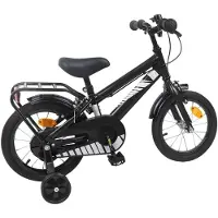 vidaXL Vélo pour enfant 14 pouces, pour les 3-5 ans, noir