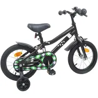 vidaXL Vélo pour enfant 14 pouces, pour les 3-5 ans, noir