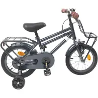 vidaXL Vélo pour enfant 14 pouces, pour les 3-5 ans, gris foncé
