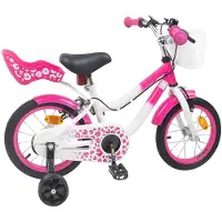 vidaXL Vélo pour enfants 16 pouces, pour les 4-6 ans, rose