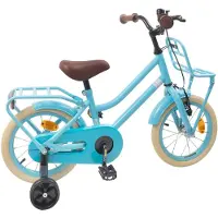 vidaXL Vélo pour enfants 14 pouces, pour les 3-5 ans, bleu ciel