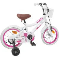 vidaXL Vélo pour enfant 12 pouces, pour les 2-4 ans, blanc