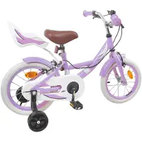 vidaXL Vélo pour enfant 12 pouces, pour les 2-4 ans, violet
