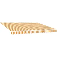 vidaXL Tissu de remplacement pour store jaune et blanc 380 x 195 cm polyester