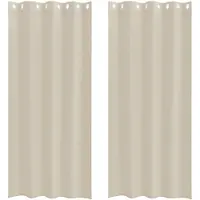vidaXL Rideau en Voile 2 pcs Couleur sable 225 x 140 cm Polyester