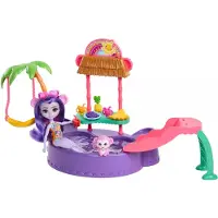 Enchantimals Sunshine Island Monkey With Pool And Accessories Mini Doll Rose Enfants