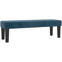 vidaXL Banc Bleu foncé 100x30x30 cm Velours