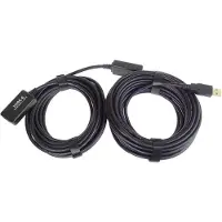 PremiumCord Câble d'extension USB 2.0 - Câble d'extension de signal mâle à femelle - 15m - noir
