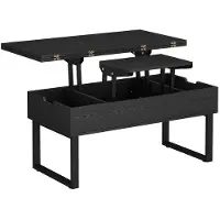 Vicco Table basse Lifty Noir 100x50cm avec fonction ascenseur, Model 57891