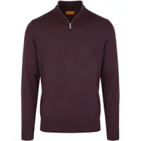 Suitable Pull Merino Half Zip Bordeaux