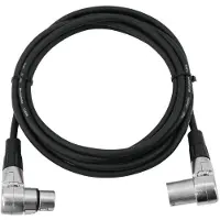 Omnitronic Câble XLR 3 pôles 3m 90° sw (3 m, Câbles XLR)