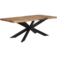 vidaXL Table de salle à manger 180 x 90 x 76 cm Bois massif de manguier rugueux