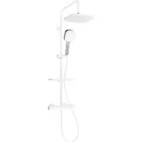 Mexen KT33 ensemble de douche en saillie avec pomme de douche et robinet thermostatique, blanc/chrome - 771503393-21