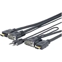 VivoLink PROVGAHDMIFLY7 câble vidéo et adaptateur 5 m VGA (D-Sub) + 3,5 mm HDMI Type A (Standard) Noir