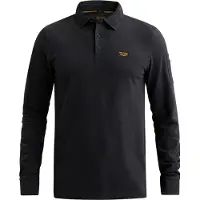 PME Legend Pull-over 'American Classic polo shirt with long sleeves and flight pocket' bleu foncé