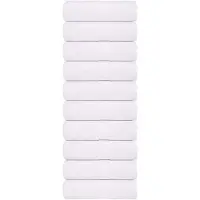 vidaXL Serviettes de toilette 10 pièces FROGN Blanc 30 x 30 cm 100 % coton