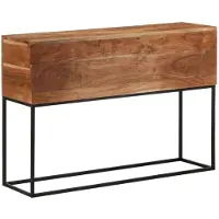 vidaXL Table console 110x30x75 cm bois massif d'acacia et fer