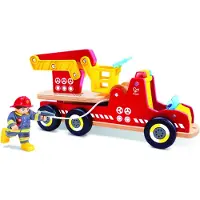 Hape Sirène et Lumières Jouet Camion de Pompier