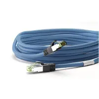Goobay 45660 Câble réseau CAT 8.1, S/FTP (PiMF), bleu, 2 m - LSZH sans halogène, cuivre AWG 24