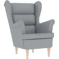 vidaXL Fauteuil avec repose-pied Gris clair Tissu