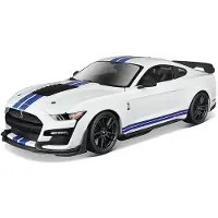 Maisto Ford Mustang Shelby Gt 500 Blanche Et Bleu 1/18 -