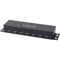 Logilink USB 2.0 Hub 7-Port Metal - concentrateur (hub) - Ordinateur de bureau, fixation murale