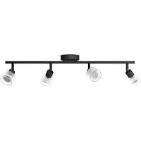 Philips Spot encastrable Horen 4x5 W sans ampoule GU10, noir (GU10, 400 lm)