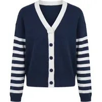 Imily Bela Cardigan bleu marine / blanc