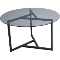 Skye Decor , Trio sehpa / füme temperli cam S402F, tables basses, fumée, métal, 75 x 42 x 75 cm