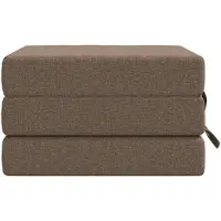 vidaXL Canapé-lit pliant 90 x 67 x 45 cm, couleur taupe