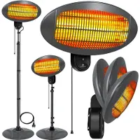 Kesser Chauffage infrarouge Outdoor | Indoor Chauffage infrarouge réglable en hauteur 2000W