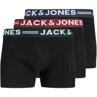 Jack & Jones Boxers 'SENSE' bleu foncé / brun foncé / vert foncé / noir