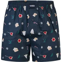 Happy Shorts Boxers 'Christmas' bleu foncé
