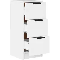 vidaXL Sideboard blanc 30x30x70 cm bois composite
