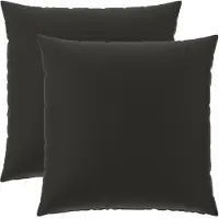 vidaXL Housse De Coussin 2 Pcs Heerlen Noir 65 X 65 Cm Polyester