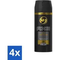 Axe Ax – Déodorant spray pour le corps – 48 heures de fraîcheur – Gold Temptation – 150 ml - Pack économique - 4 pièces