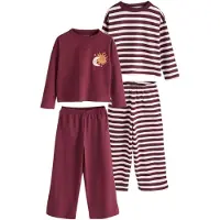 Next Pyjama orange foncé / bourgogne / blanc