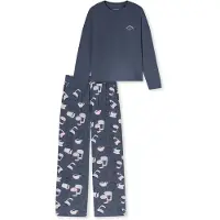 Schiesser Pyjama ' Casual Fashion ' bleu / blanc