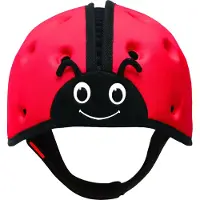 Reer SafeHeadBaby Babyhelm Marienkäfer, protection de la tête, casque pour bébé, casque de protection, chapeau de protection, rouge, SHB001