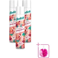 Batiste 3 x Shampooing sec Rose Gold - Parfum délicat de rose - 200 ml - Pack économique - 3 pièces