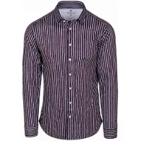 Desoto Chemise Rayée Multicolore Rouge